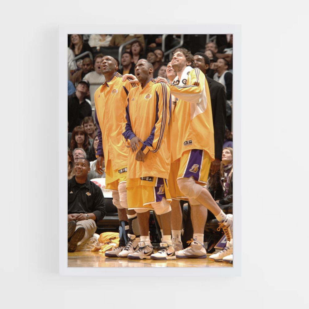 Poster LA Lakers Geel