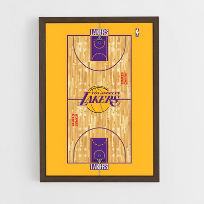 lakers-3 cadre Bois foncé