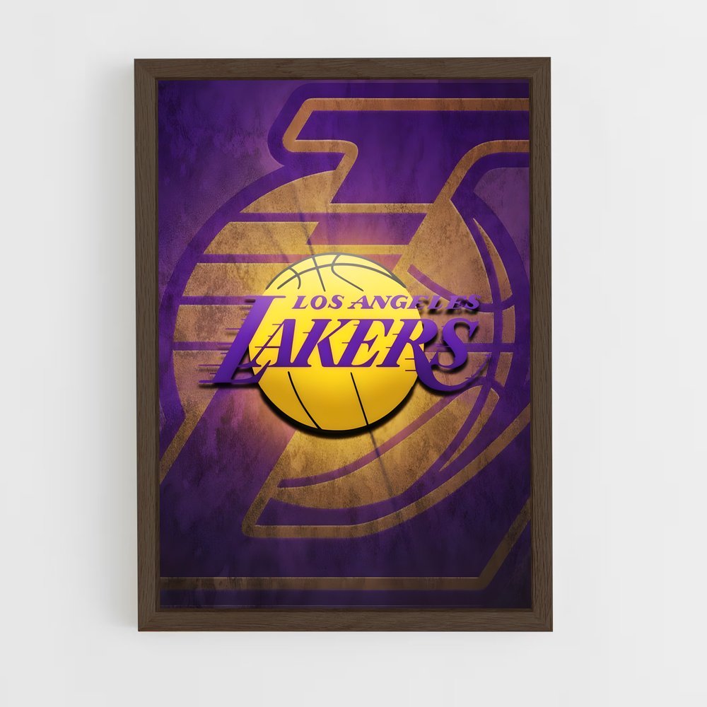 lakers-7 cadre Bois foncé