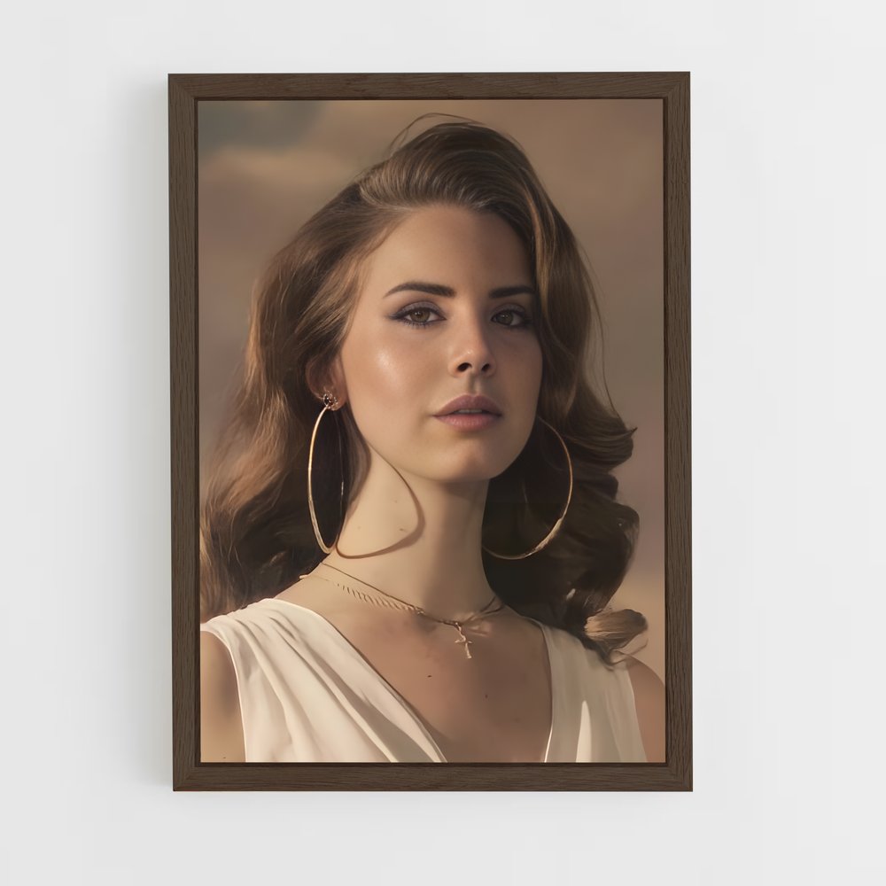 lana-del-ray-1 cadre Bois foncé