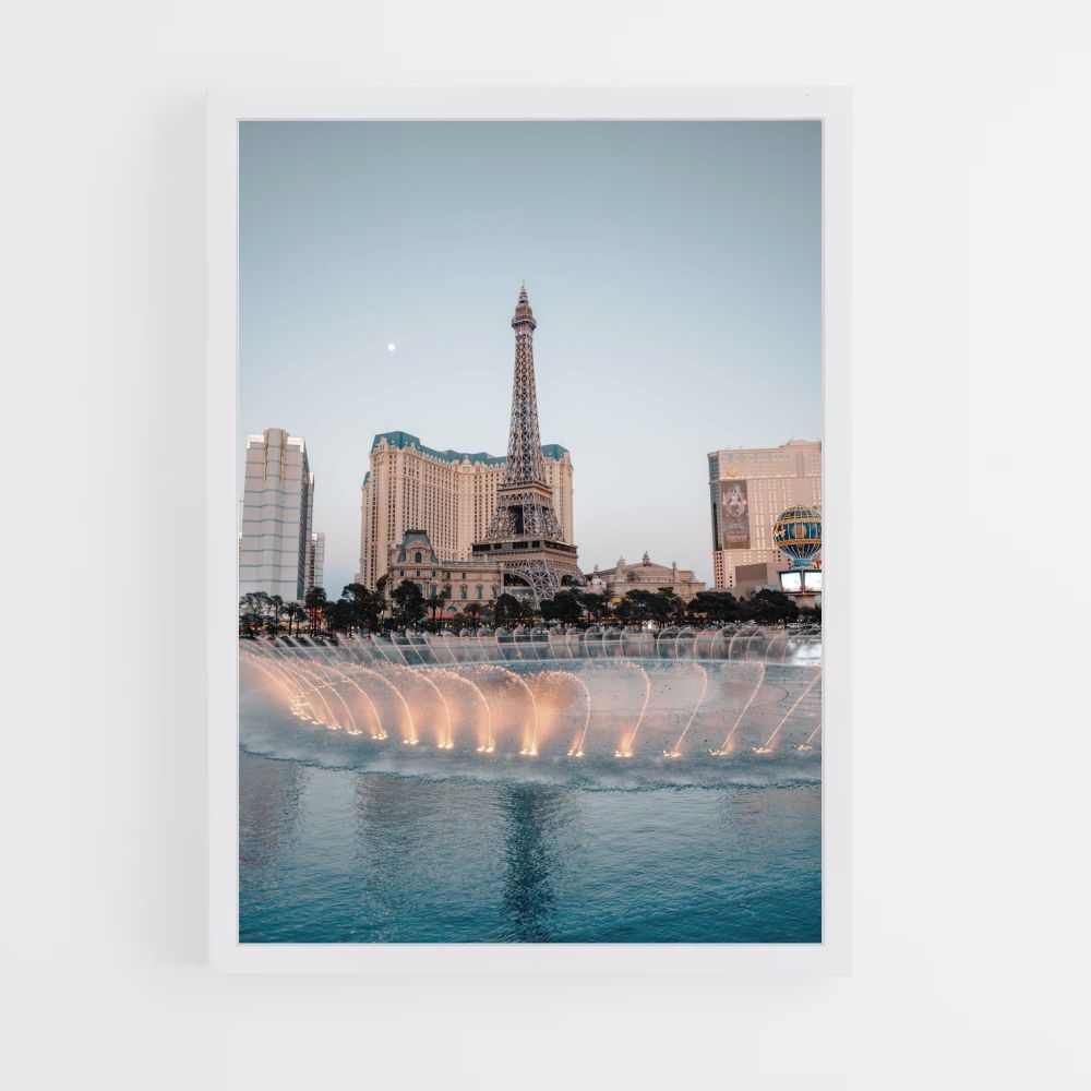 Las Vegas Fountain Poster