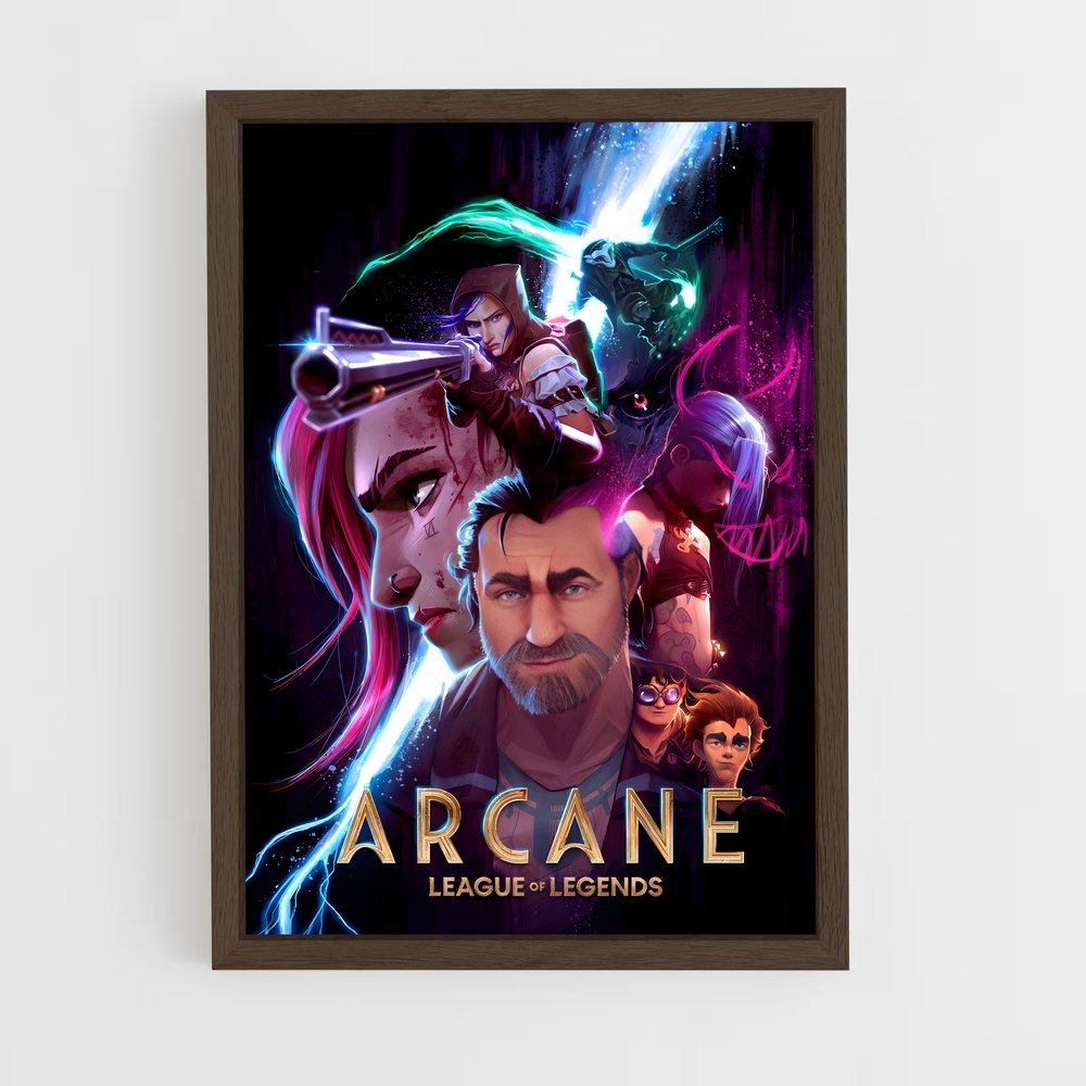 league-of-legends-10 cadre Bois foncé
