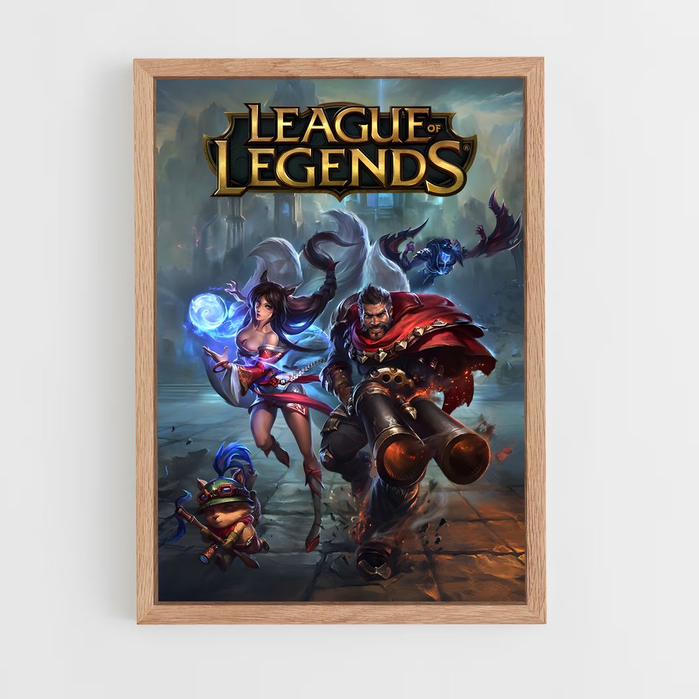 league-of-legends-5 cadre Bois clair
