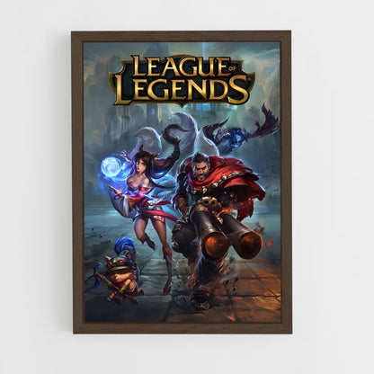 league-of-legends-5 cadre Bois foncé