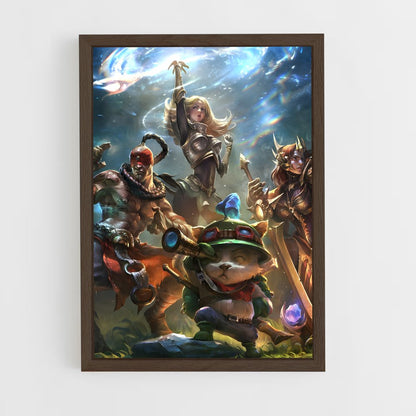 league-of-legends-8 cadre Bois foncé
