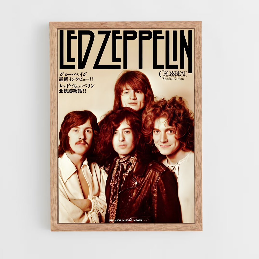 led-zeppelin-13 cadre Bois clair