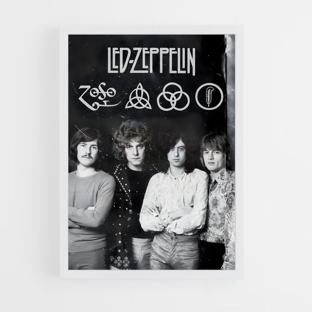led-zeppelin-14 cadre Blanc