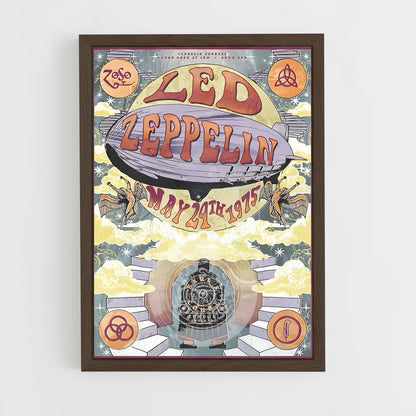 led-zeppelin-7 cadre Bois foncé