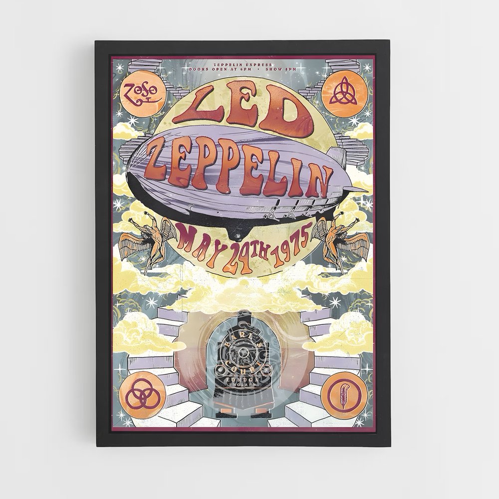 led-zeppelin-7 cadre Noir