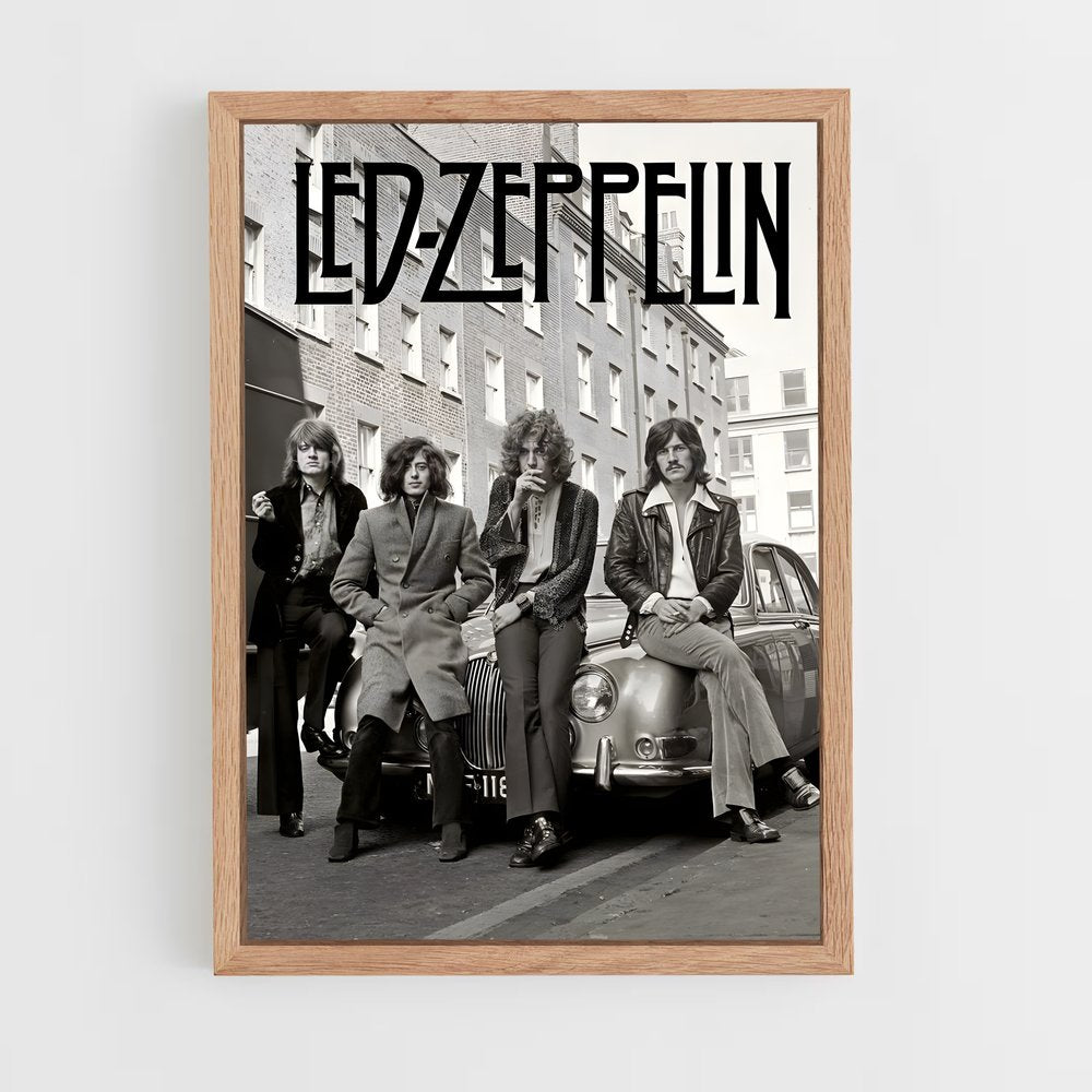 led-zeppelin-9 cadre Bois clair