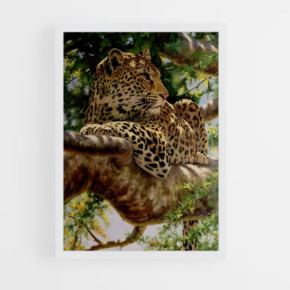leopard-8 cadre Blanc