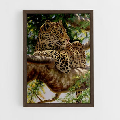 leopard-8 cadre Bois foncé