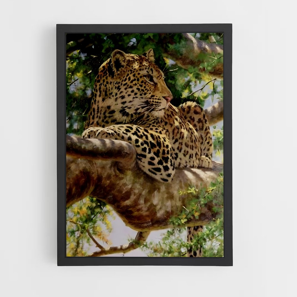 leopard-8 cadre Noir