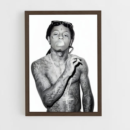 lil-wayne-1 cadre Bois foncé