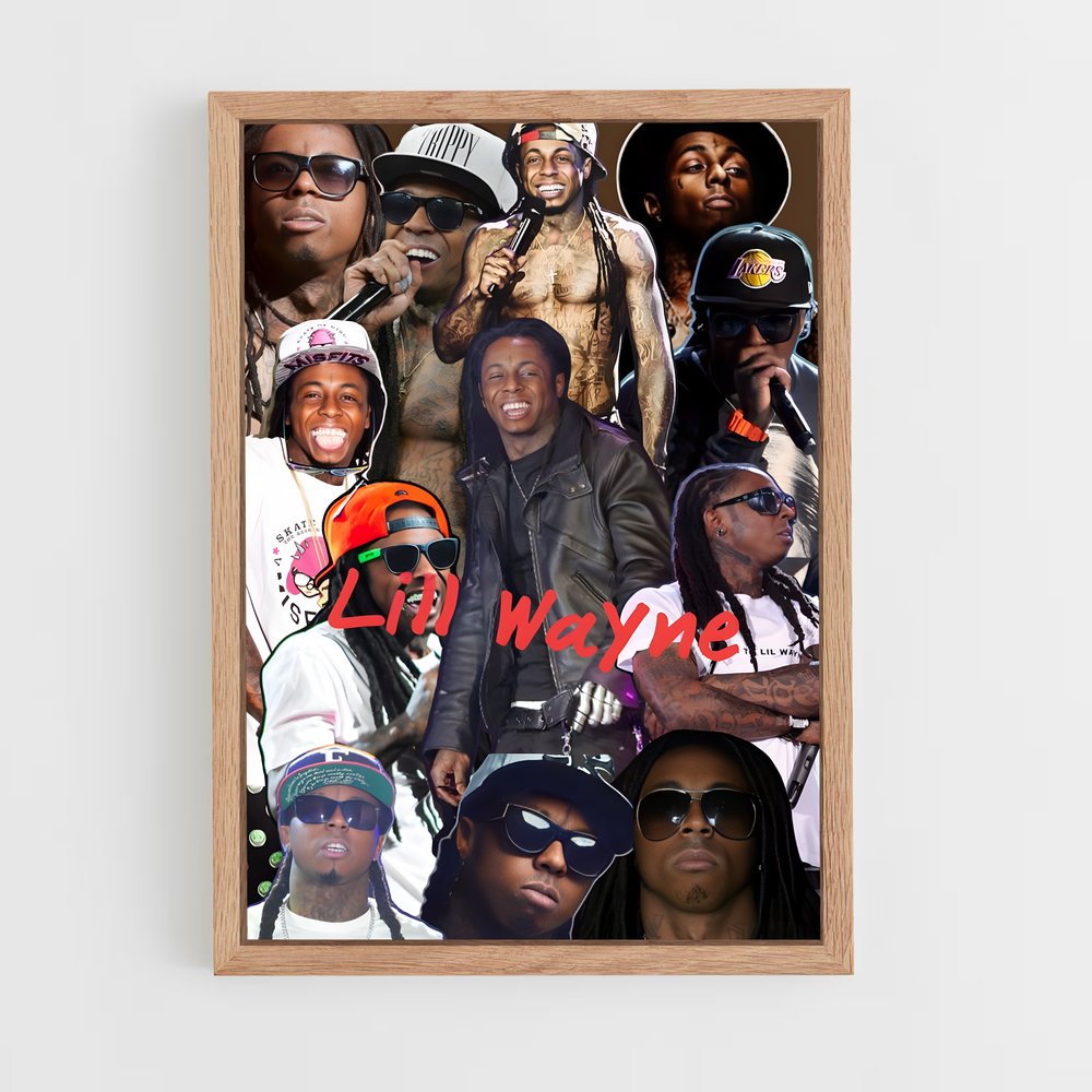 lil-wayne-10 cadre Bois clair