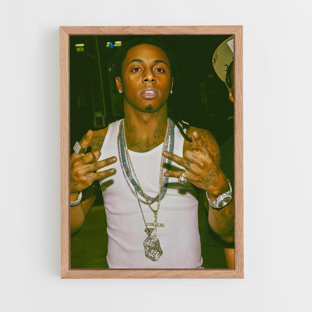 lil-wayne-11 cadre Bois clair