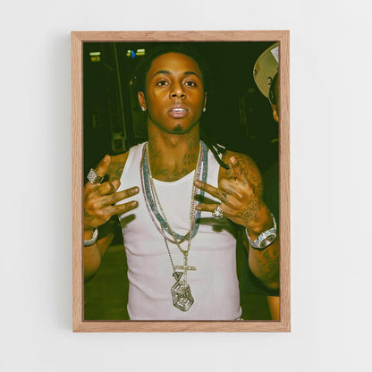 lil-wayne-11 cadre Bois clair