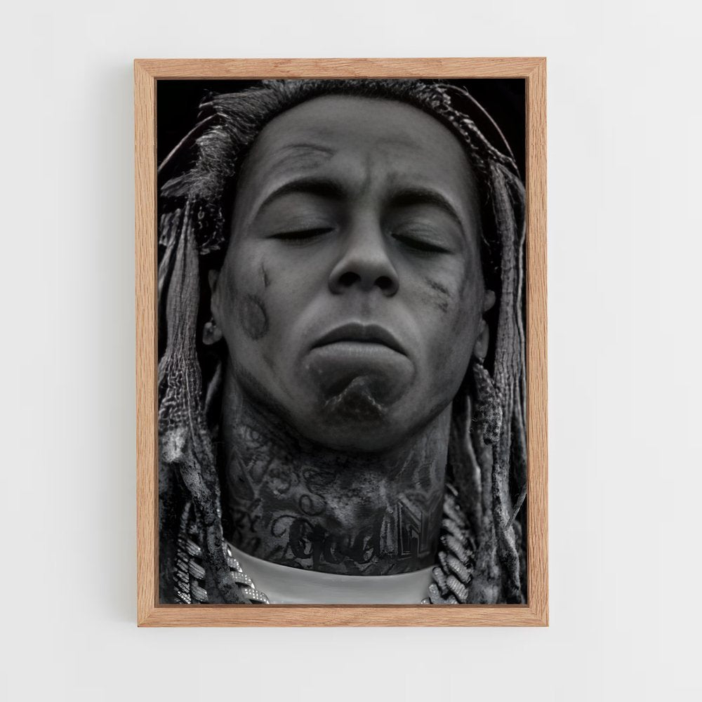 lil-wayne-2 cadre Bois clair