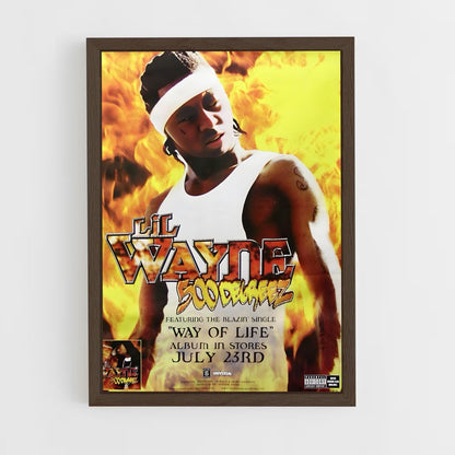 lil-wayne-8 cadre Bois foncé