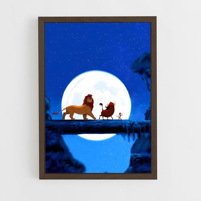 lion-king-5 cadre Bois foncé