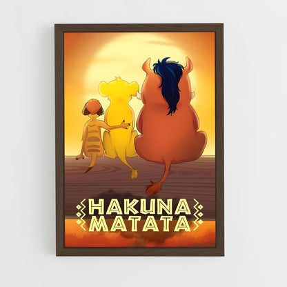 lion-king-7 cadre Bois foncé