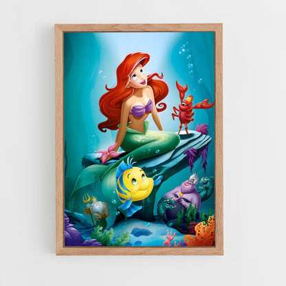 little-mermaid-1 cadre Bois clair