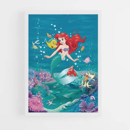 Poster Drawing Ariel Flounder