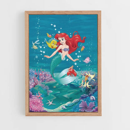 Poster Drawing Ariel Flounder