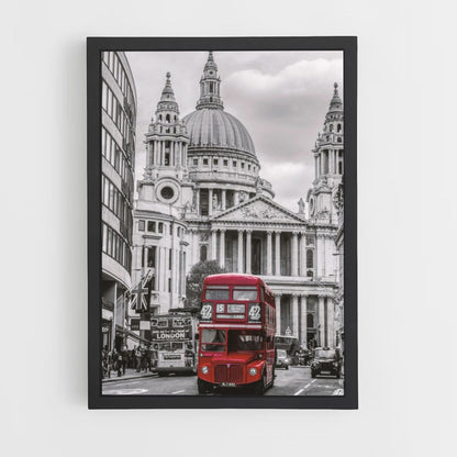 London Red Bus Poster