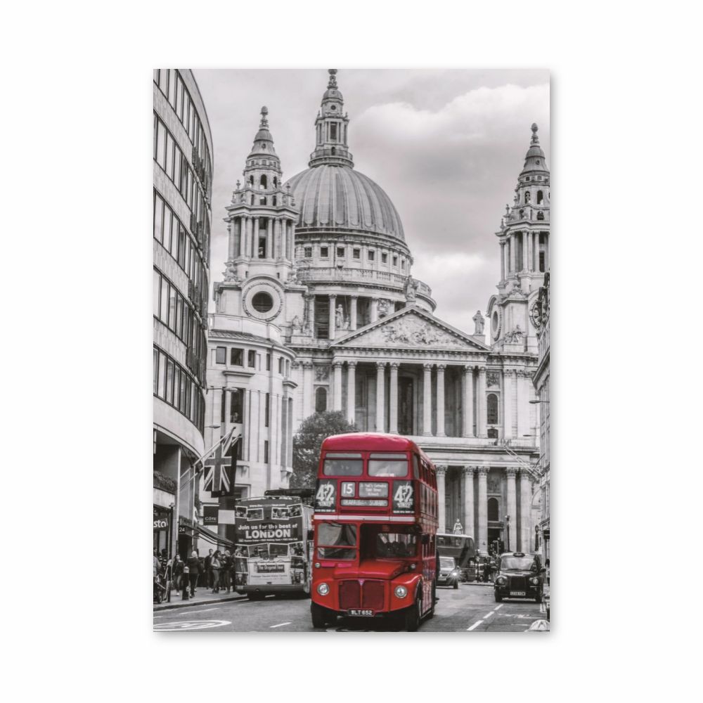 London Red Bus Poster