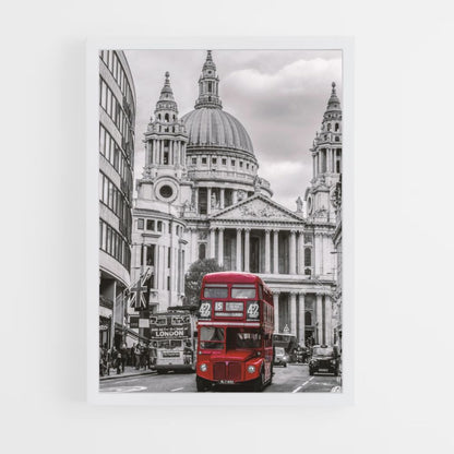 London Red Bus Poster