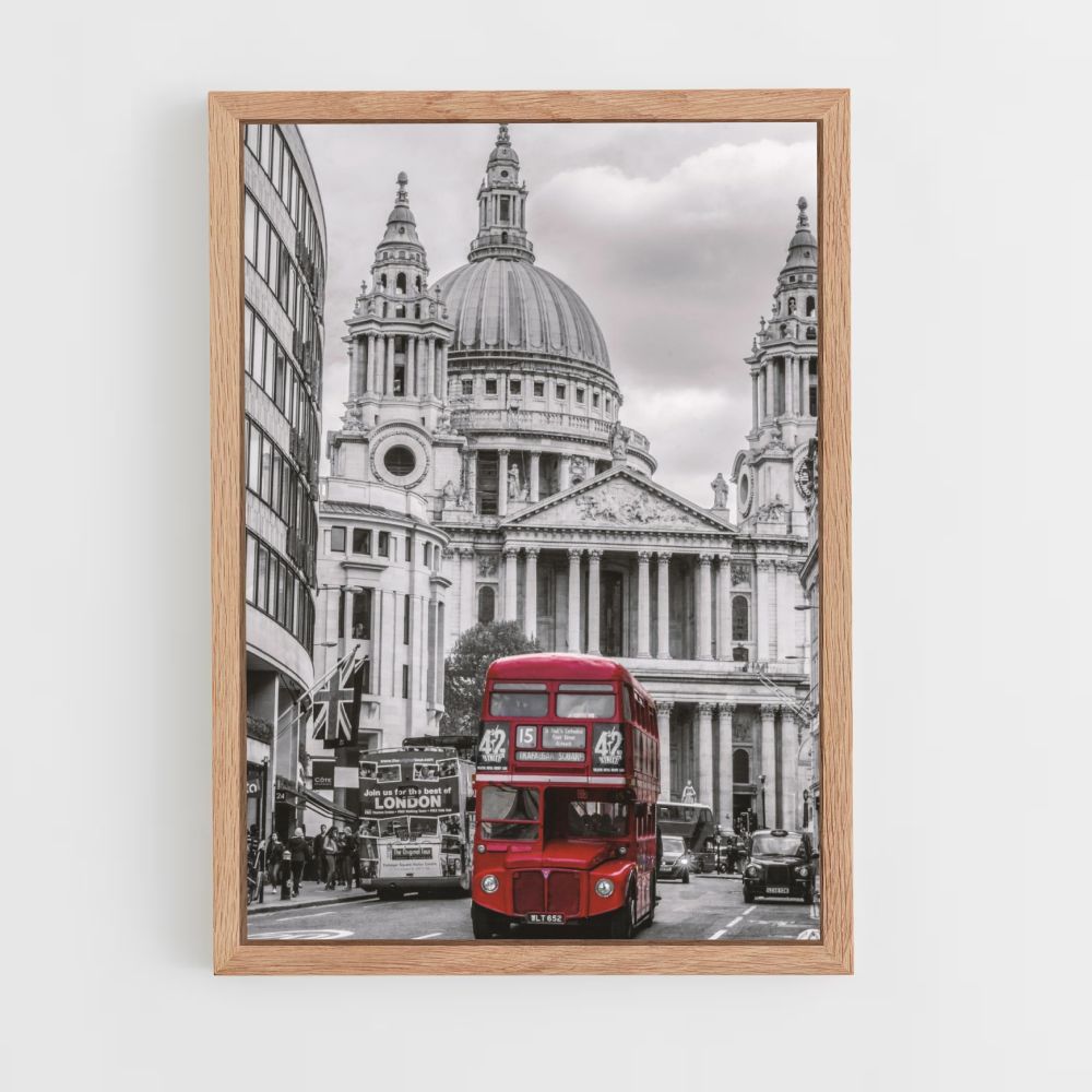 London Red Bus Poster