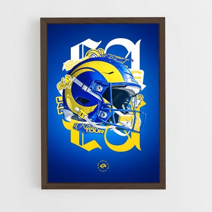 los-angeles-rams-10 cadre Bois foncé