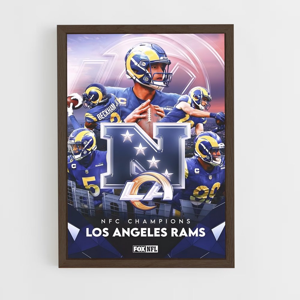 los-angeles-rams-11 cadre Bois foncé