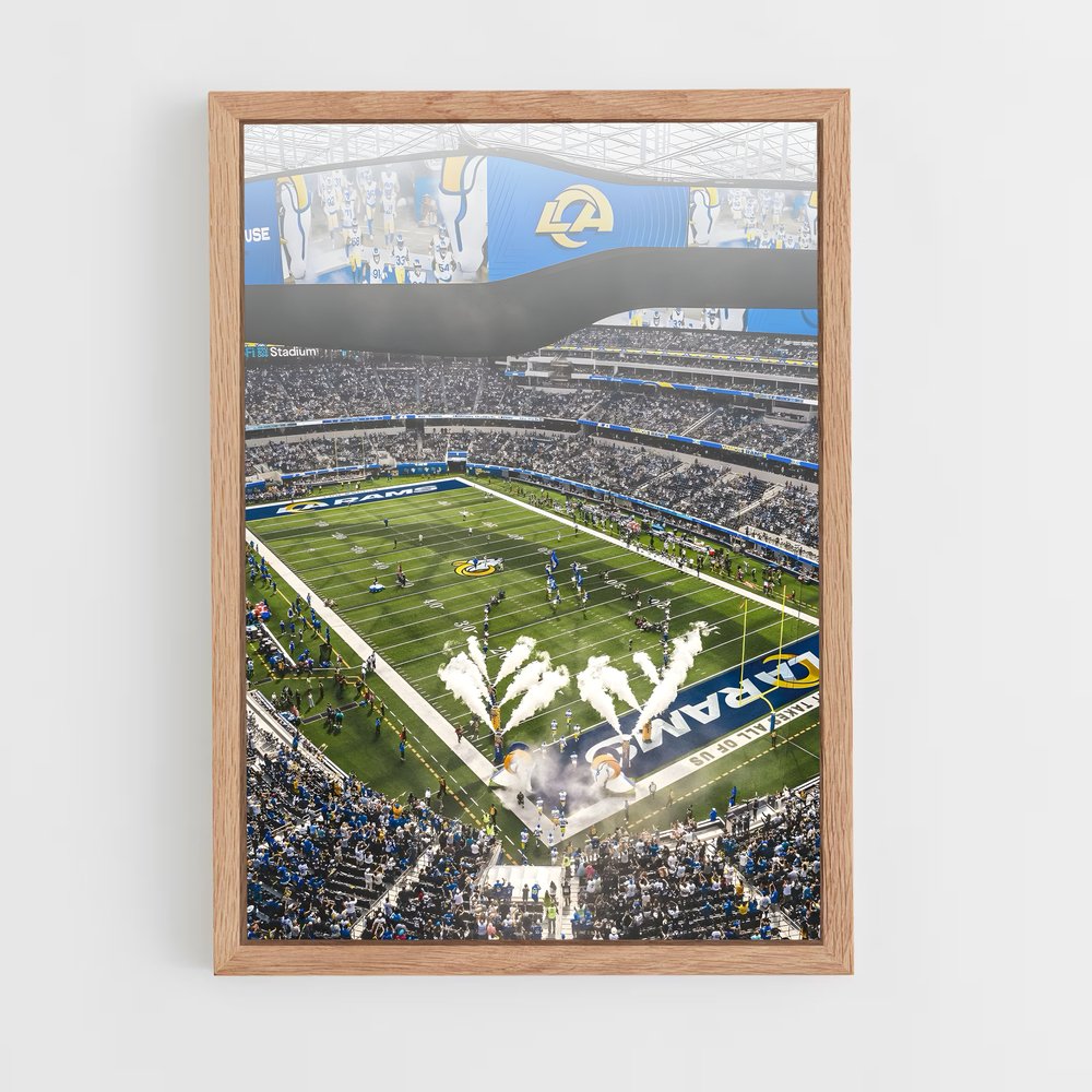 los-angeles-rams-16 cadre Bois clair