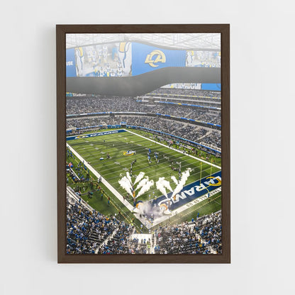 los-angeles-rams-16 cadre Bois foncé