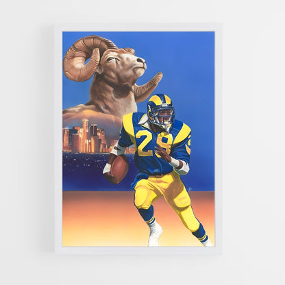 los-angeles-rams-5 cadre Blanc