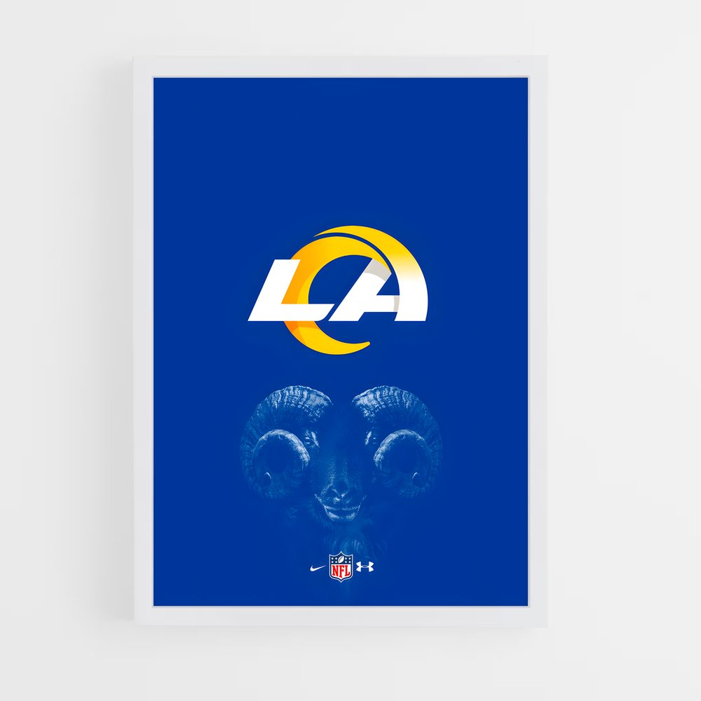 los-angeles-rams-7 cadre Blanc
