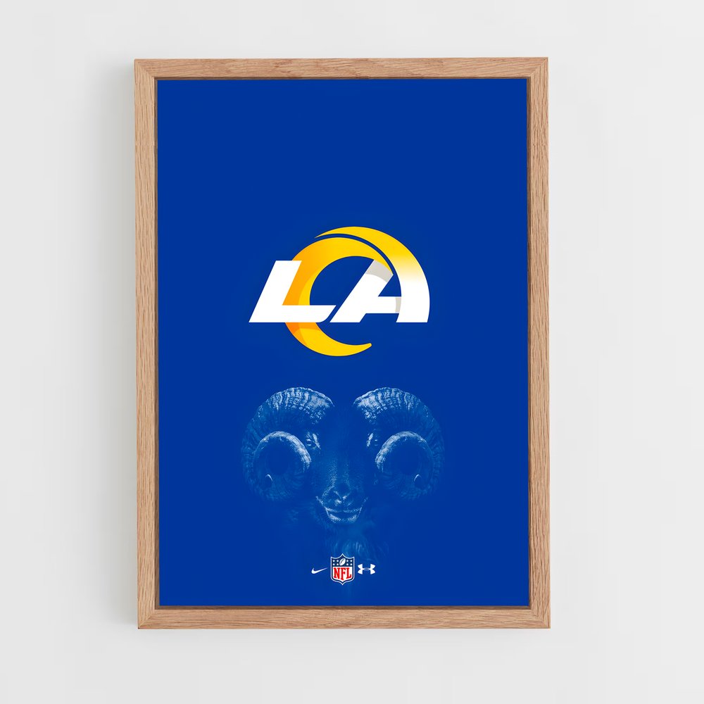 los-angeles-rams-7 cadre Bois clair