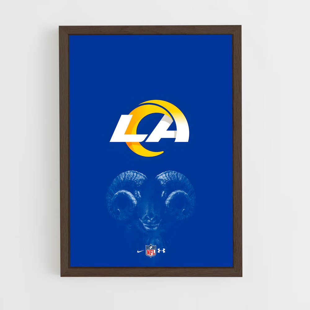 los-angeles-rams-7 cadre Bois foncé