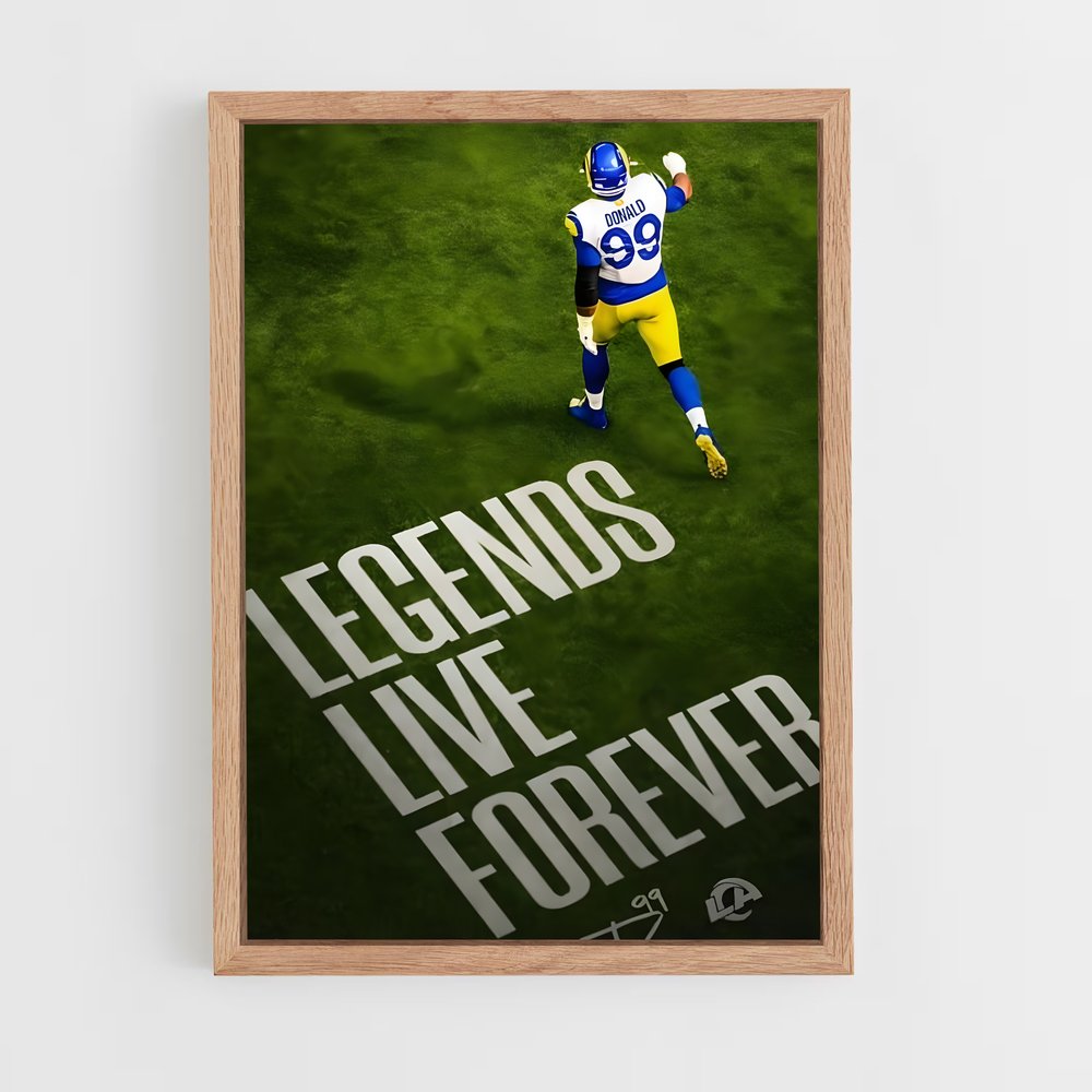 los-angeles-rams-9 cadre Bois clair