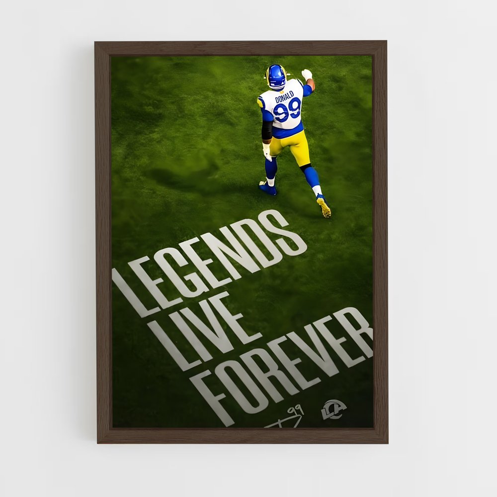 los-angeles-rams-9 cadre Bois foncé