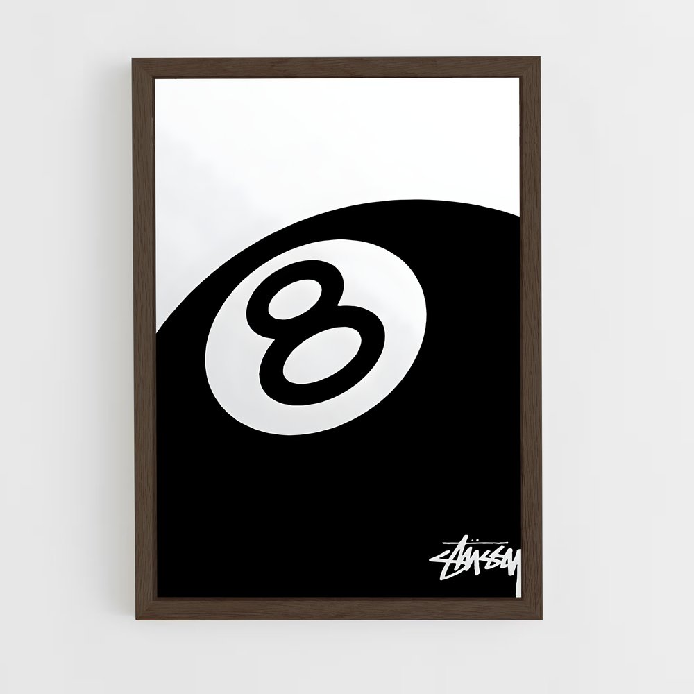 Poster Stussy Billiards 8 | Aesthetic Posters