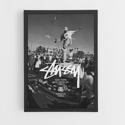 Poster Stussy Black and White