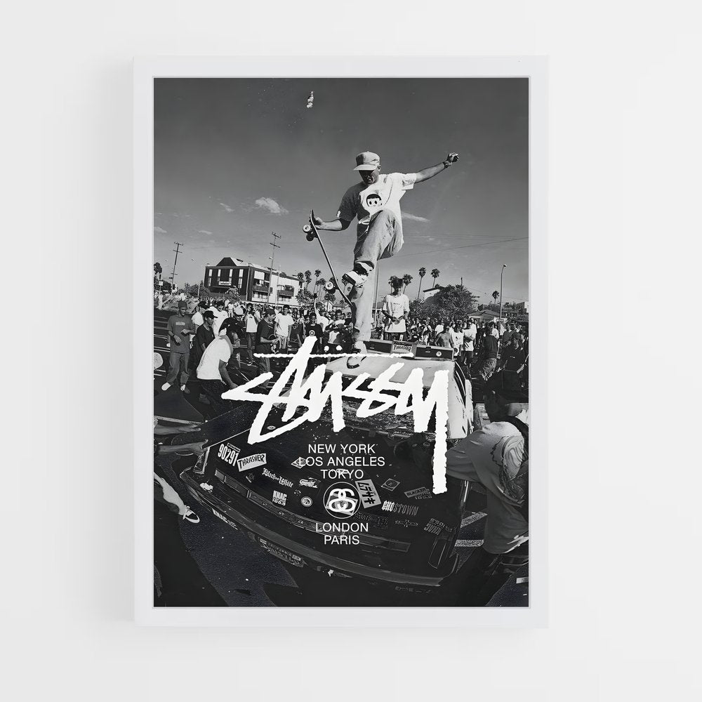 Poster Stussy Black and White | Aesthetic Posters