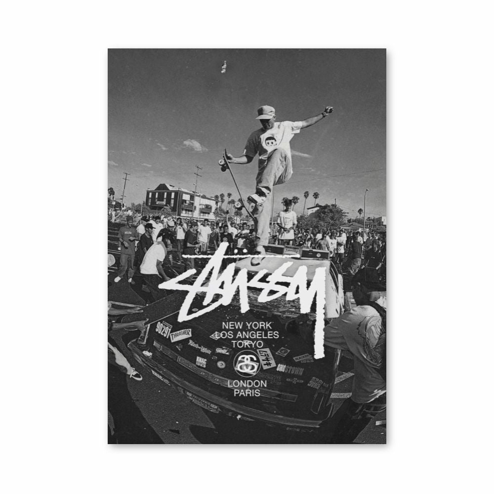 Poster Stussy Black and White