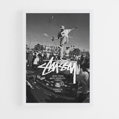 Poster Stussy Black and White