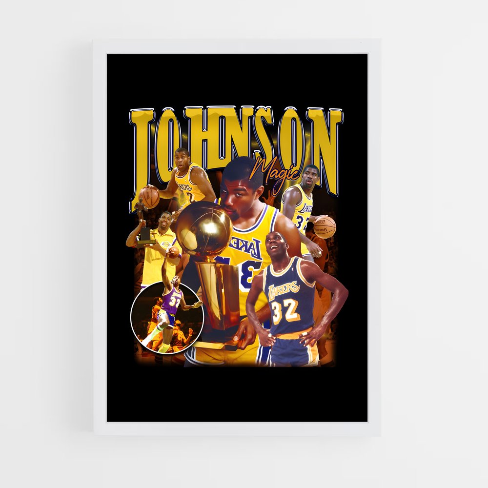 magic-johnson-11 cadre Blanc