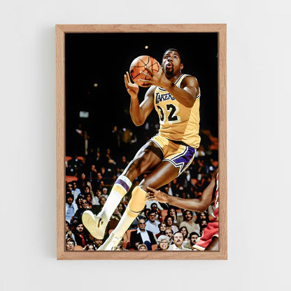 magic-johnson-9 cadre Bois clair
