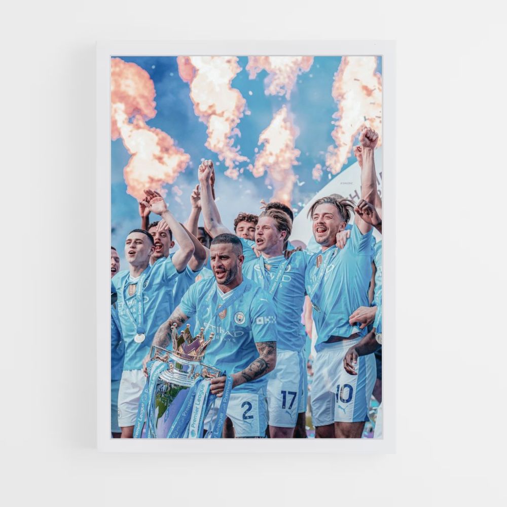 Manchester City Fire Poster